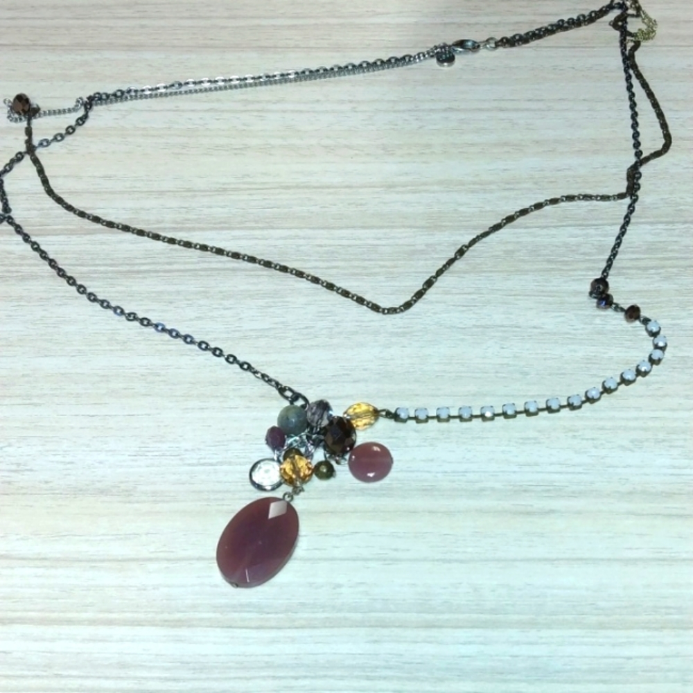 Loft 3 different chains and beads with charms